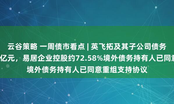 云谷策略 一周债市看点 | 英飞拓及其子公司债务逾期累计超4.6亿元，易居企业控股约72.58%境外债务持有人已同意重组支持协议
